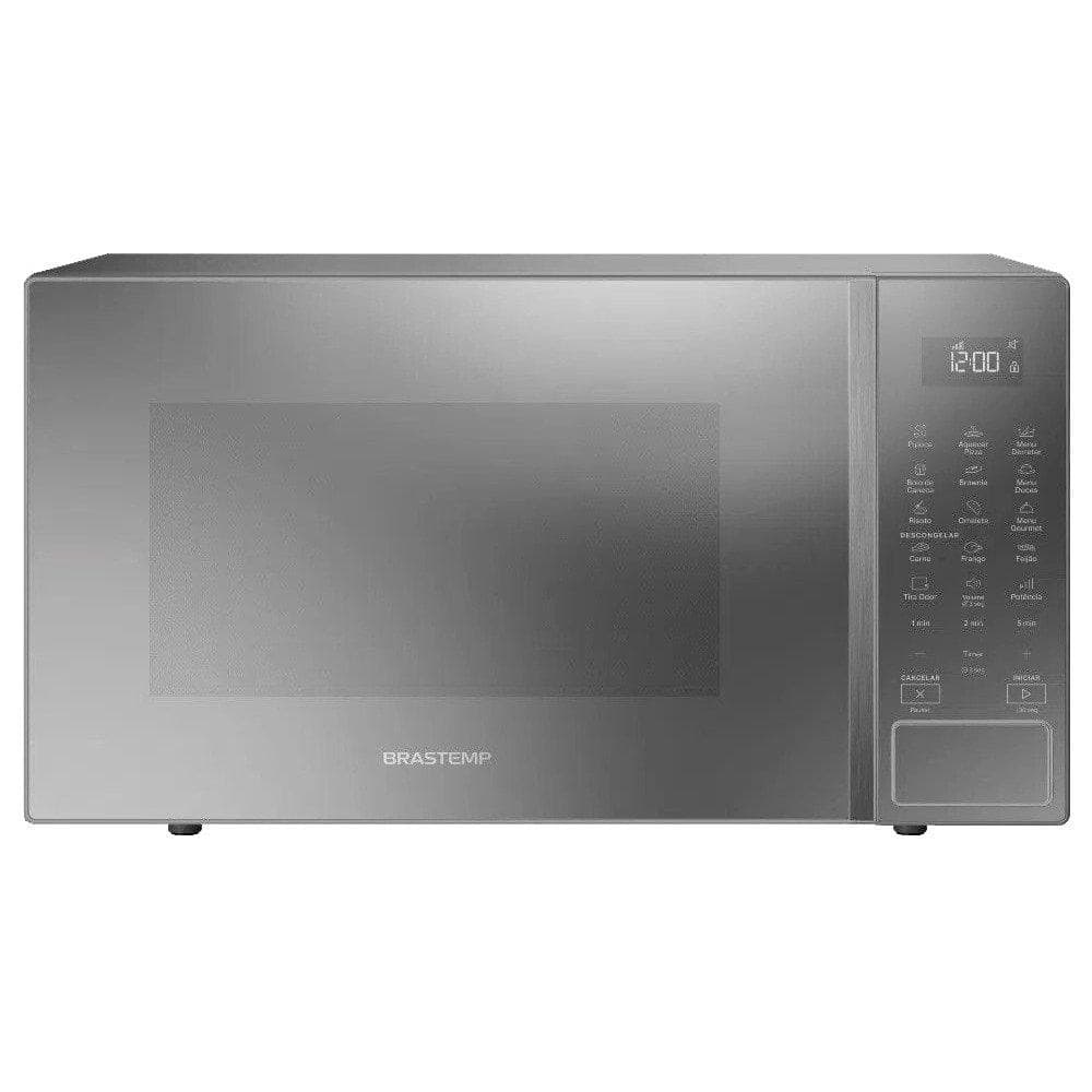 Micro-ondas Brastemp 32 Litros BMS46AR| Espelhado com Menu Gourmet, Inox