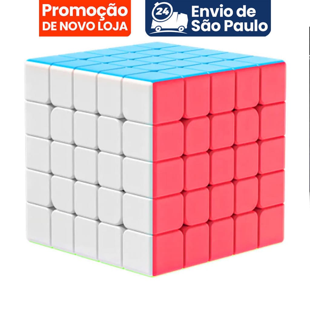 Cubo Mágico Moyu Rubik 5x5x5 Profissional 50mm - Velocidade, Bolso, Adesivo