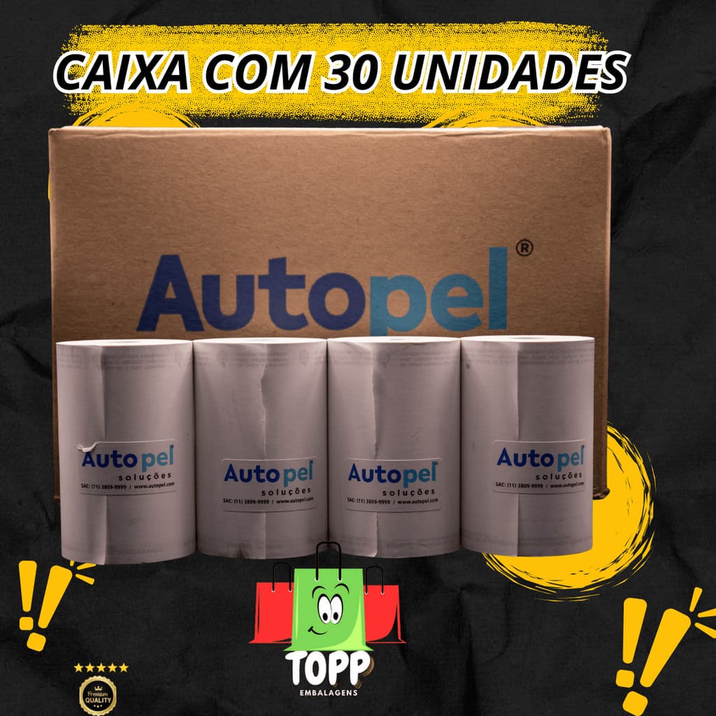 BOBINA TERMICA 80MM X 40M - IMPRESSORAS FISCAIS , PDV ,CUPONS - BRANCA