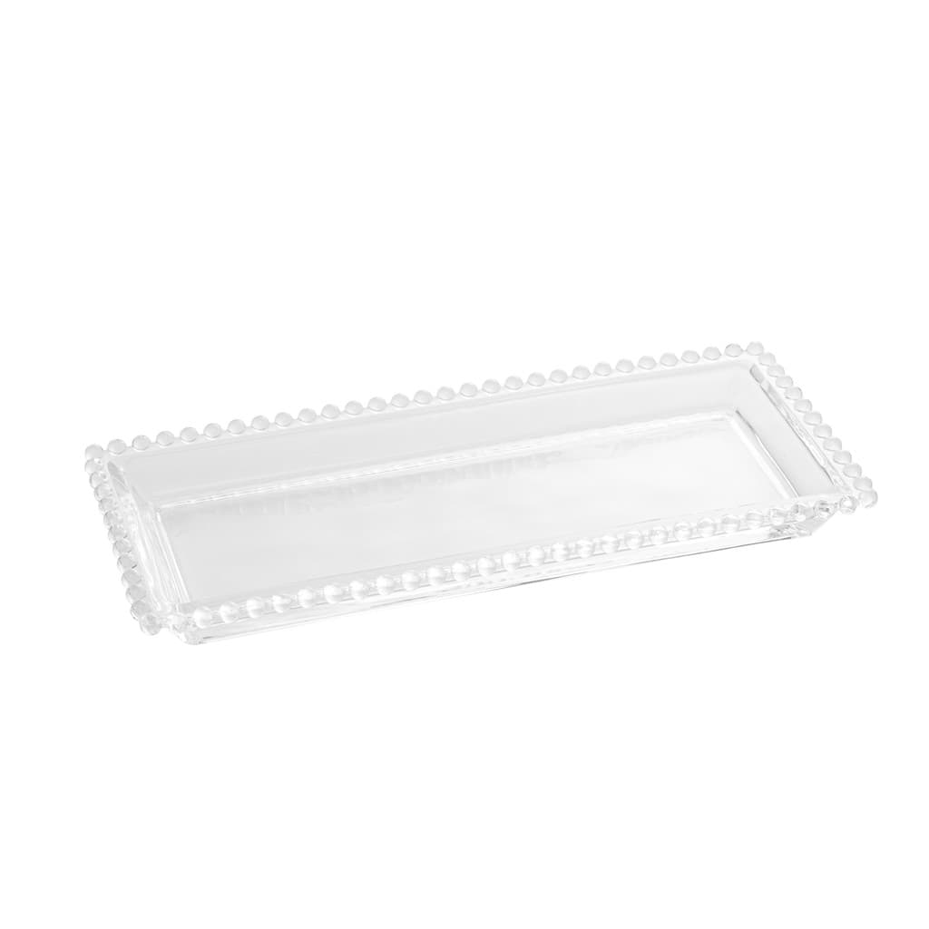 Travessa Retangular de Cristal Pearl 30cm x 13cm x 3cm - Wolff