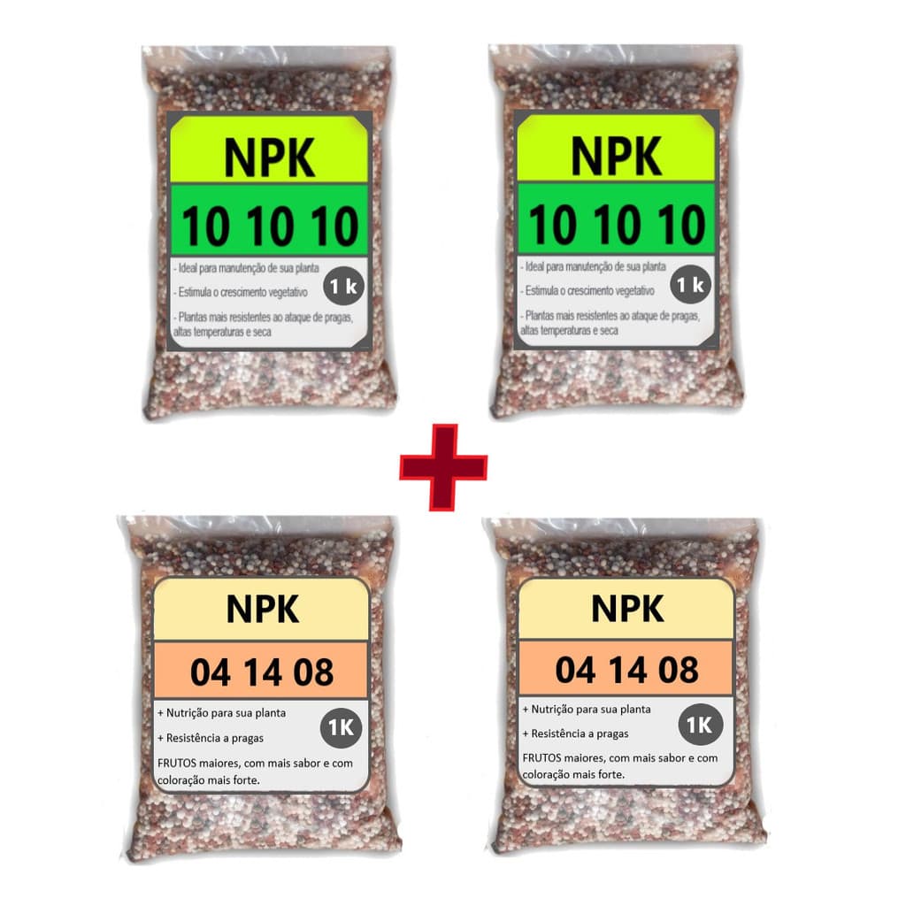 kit fertilizante Npk 101010 +  041408  2k de cada