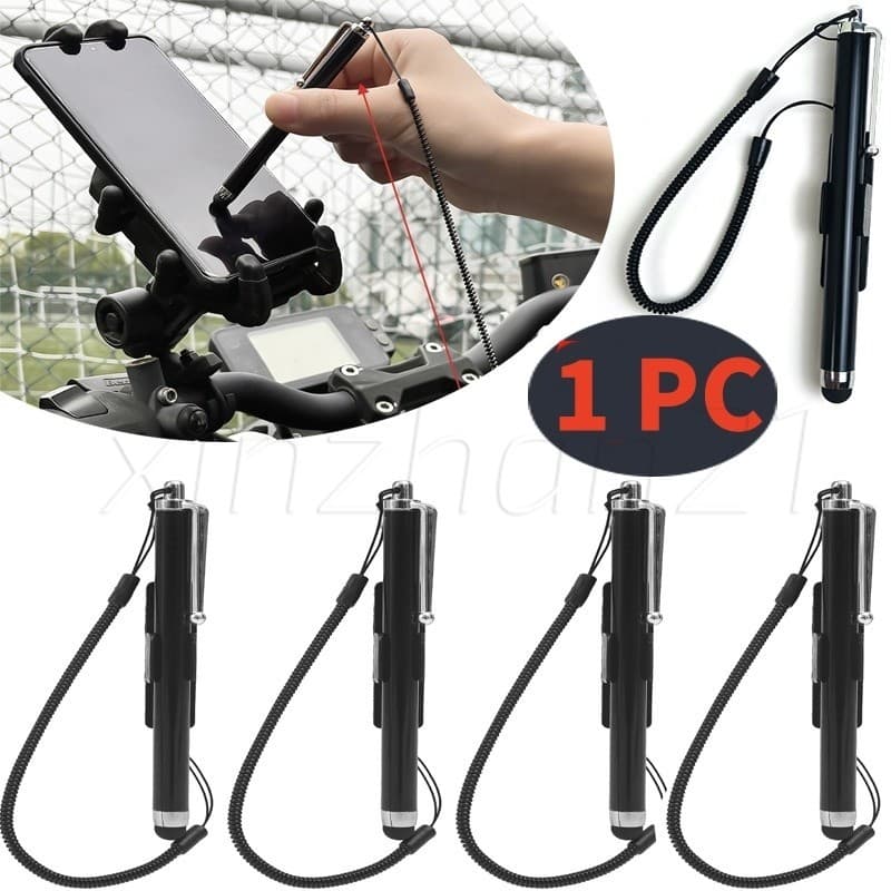 Tela Capacitiva Stylus-Caneta De Toque Para Pilotagem-Universal , Portátil , Multifuncional-Com Cabo De Mola , Clipe De-Motocicleta , Elétrica , Bicicleta