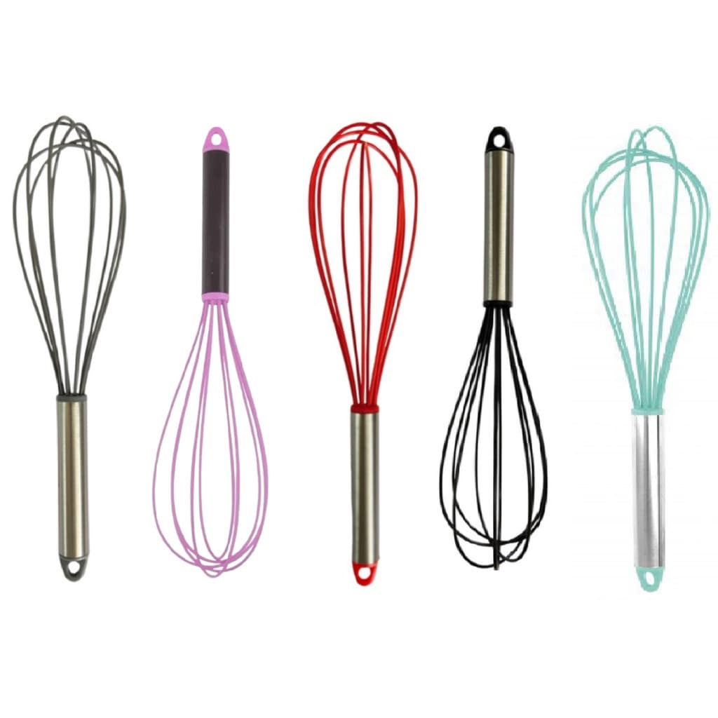 Fouet Batedor Inox Silicone Ovos Massas Bolos Cremes 29 cm