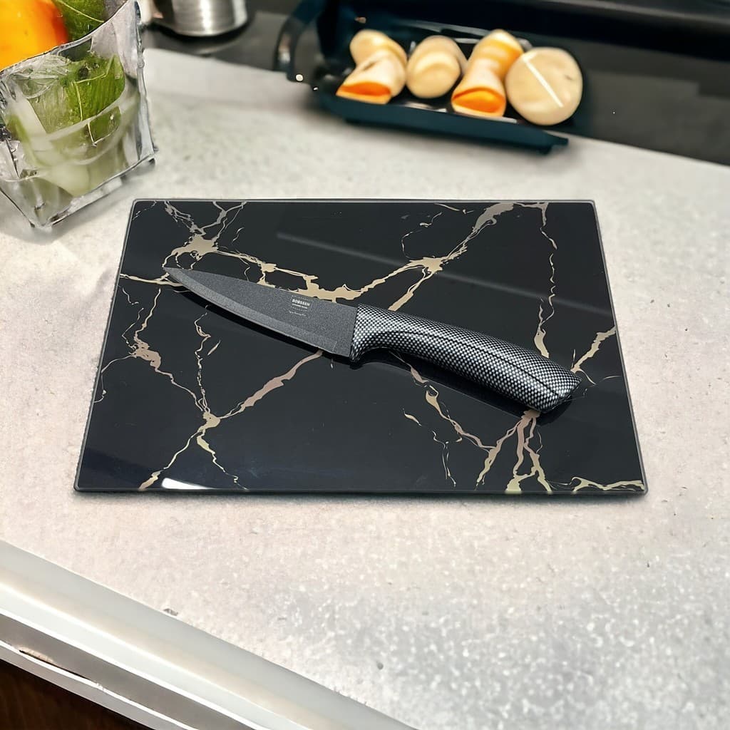 Tabua De Vidro Temperado P/Corte Carnes Queijos Legumes