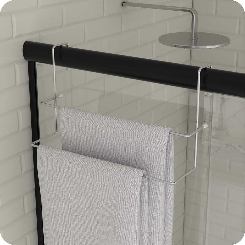 Porta Toalha Box Toalheiro Duplo Para Banheiro Cromado ARM