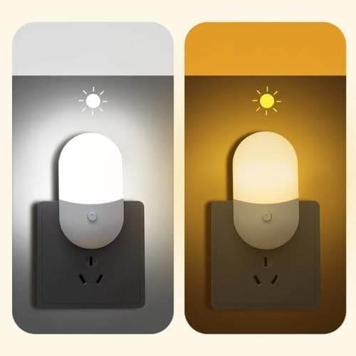 Abajur LED Mini Noturno Bivolt para Quarto Infantil Luminária de Tomada Luz Suave e Confortável para Bebês e Crianças