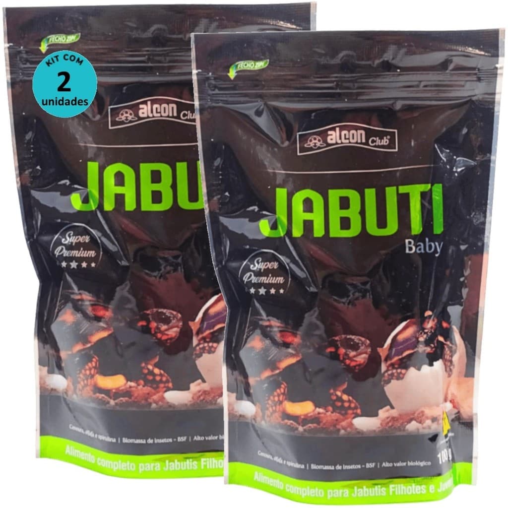 Alcon Club Jabuti Baby 100g Super Premium Kit Com 2 Ração Para Jabuti Filhote e Juvenil