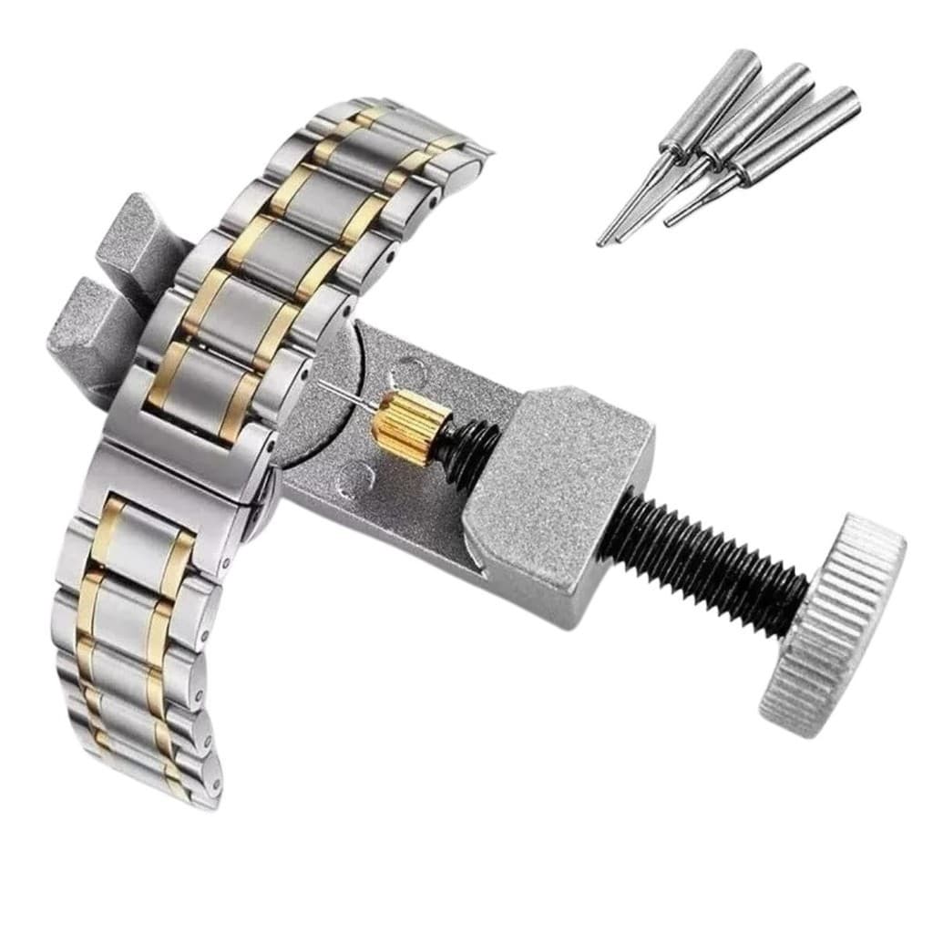 Ferramenta Tira Pino Ajusta Saca Remove Pulseira De Relógio Em Aço + 3 Pinos Reserva