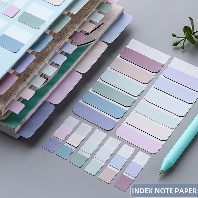 60/120/240 Pcs Morandi Color Series Index Nota Índice De Cores Papel Escritório Escolar Adesivos Translúcidos Rótulo