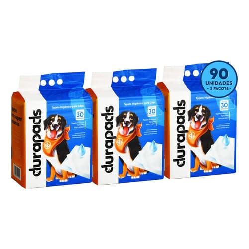 Tapete Higiênico Cachorro Durapets Cães 80x60 90 Unidades