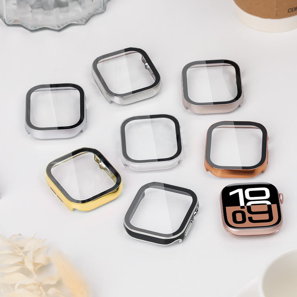 Capa Case e Película para Apple Watch Ultra 3 2 serie 11 10 9 8 7 6 SE de 40mm 44 41mm 45 42mm 46mm 49 Caixas de relógio