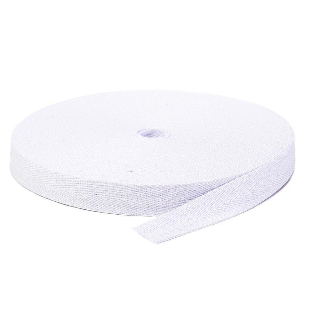 Cadarço Sarjado Branco (20mm) - 25m