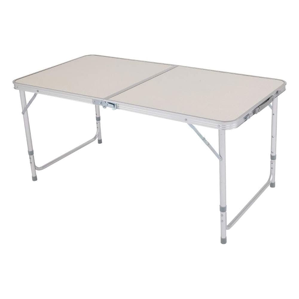 Mesa Dobrável Portátil Alumínio 120x60cm Maleta com Alça Branca Contelux