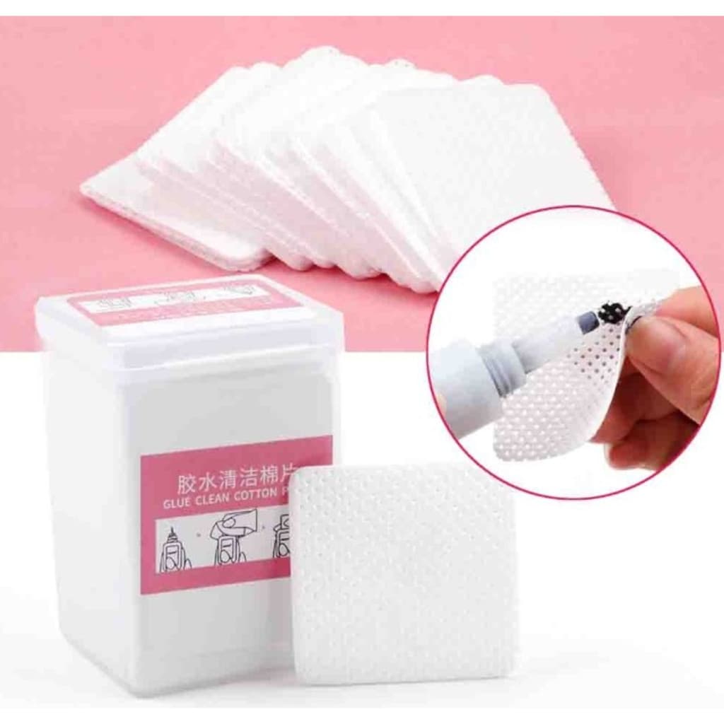 KIT 200 unidades Folhas De Cola De Cílios Mojeie Limpeza Algodão Chicote Extensão