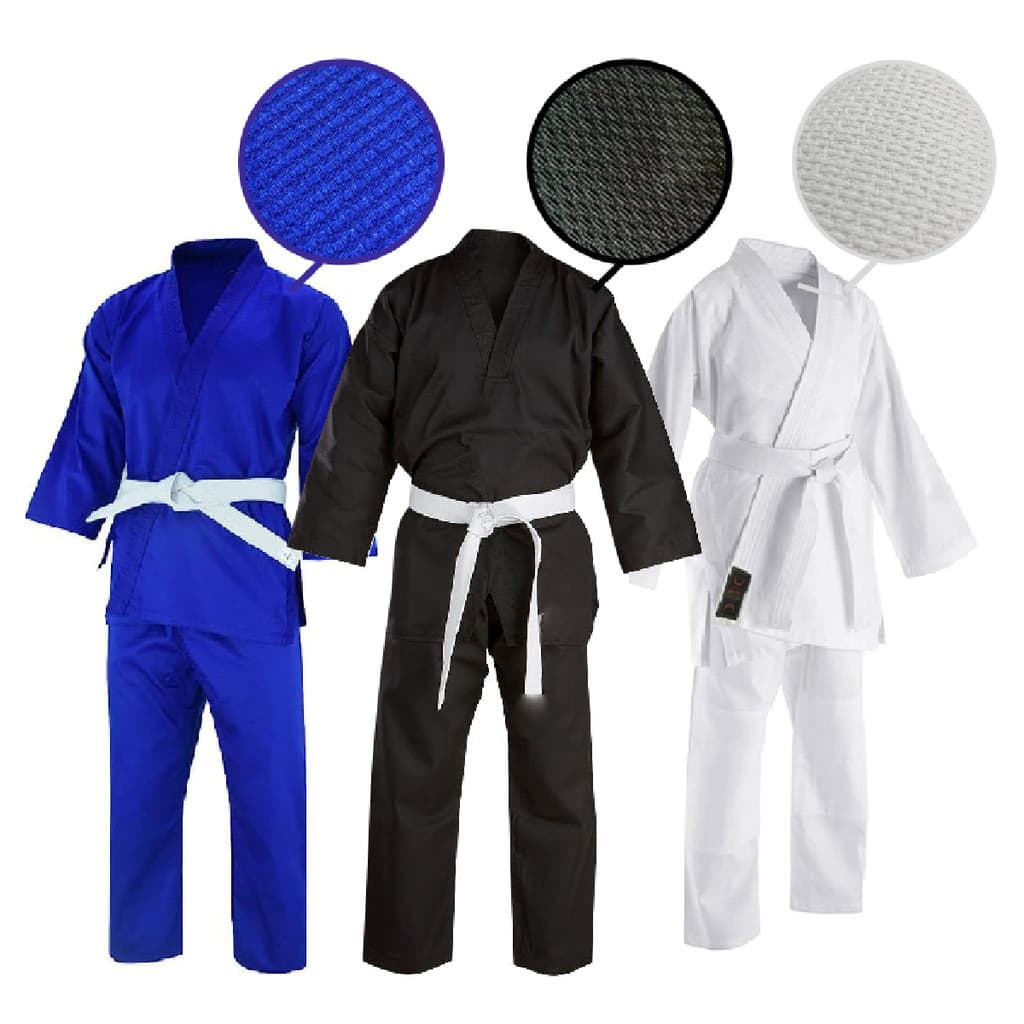 Kimono Jiu jitsu Infantil Trançado Leve Liso + Faixa Pano