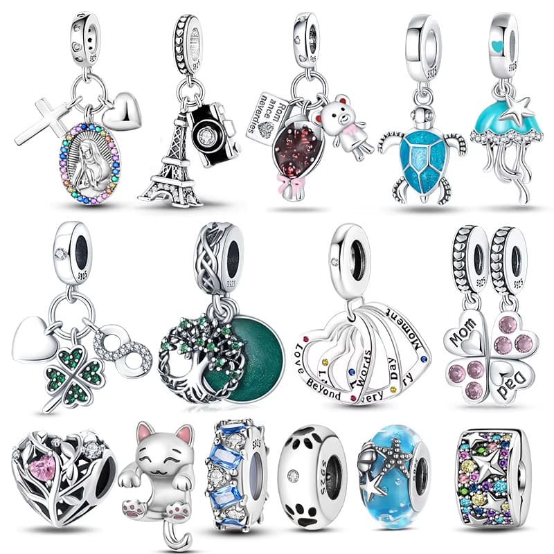 Novo produto Original S925 prata charme pingente adequado para pulseira DIY pingente jóias feminino presente do feriado