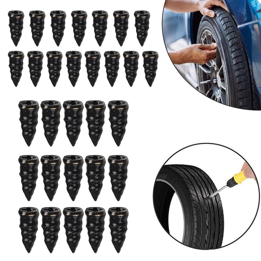 Reparo De Carros ⚡ 30PCS Pregos De Pneus A Vácuo Para Borracha