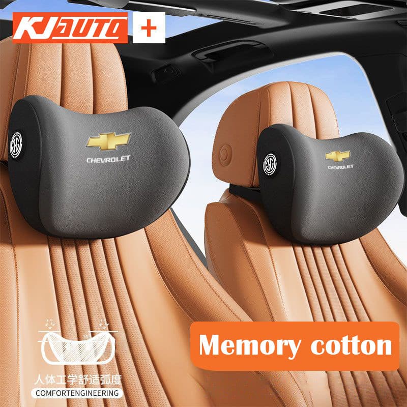 【 Ergonomics 】 Chevrolet Memória Algodão Para O Encosto De Cabeça Do Assento Carro Acessórios De Decoração Macia E Confortável Rastreador De Ranhuras Onix Aveo Captiva Cavalier S10 Pickup Spin Cruze