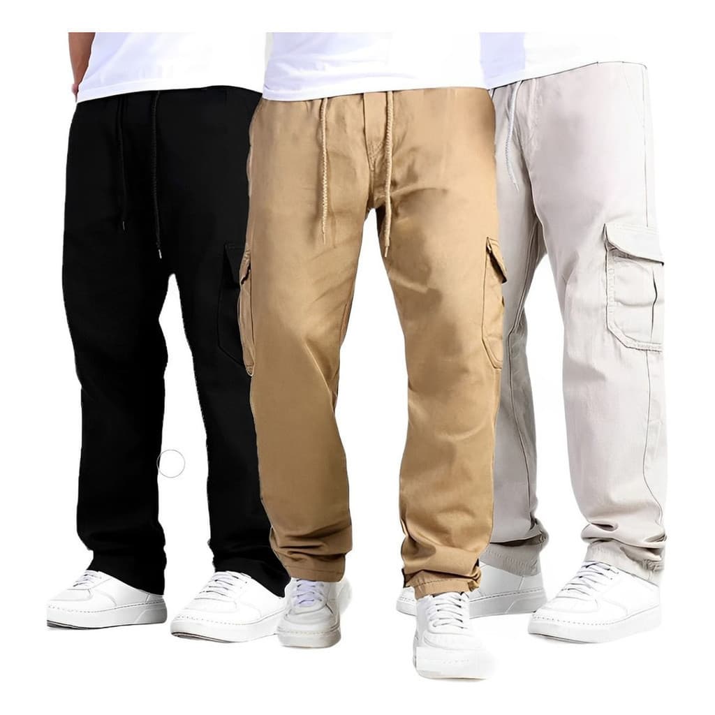 Calça Cargo Masculina 6 Bolso Skate Premium Streetwear