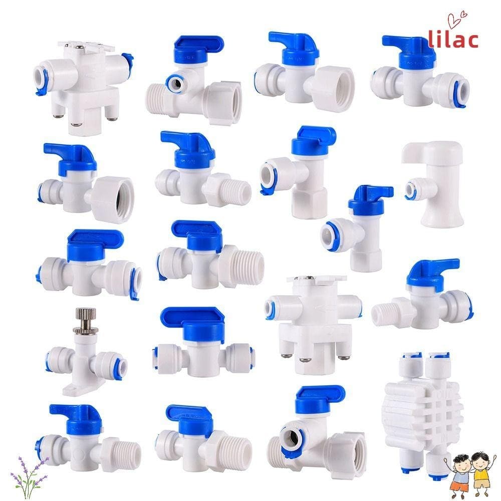 LILAC2 1 Unidade De Válvula De Esfera De Plástico , Conector Rápido De Mangueira Reta De Água De Rosca Fêmea Macho