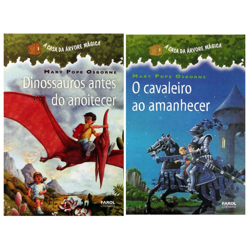 COLEÇÃO A CASA DA ÁRVORE MÁGICA - DINOSSAUROS ANTES DO ANOITECER + O CAVALEIRO AO AMANHECER