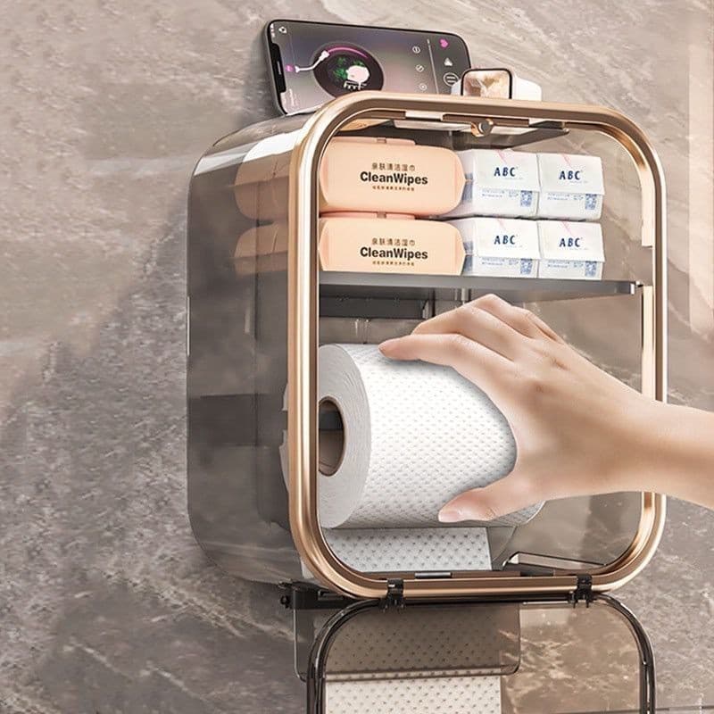 Caixa para Banheiro armazenamento papel higiênico e organizador de produtos