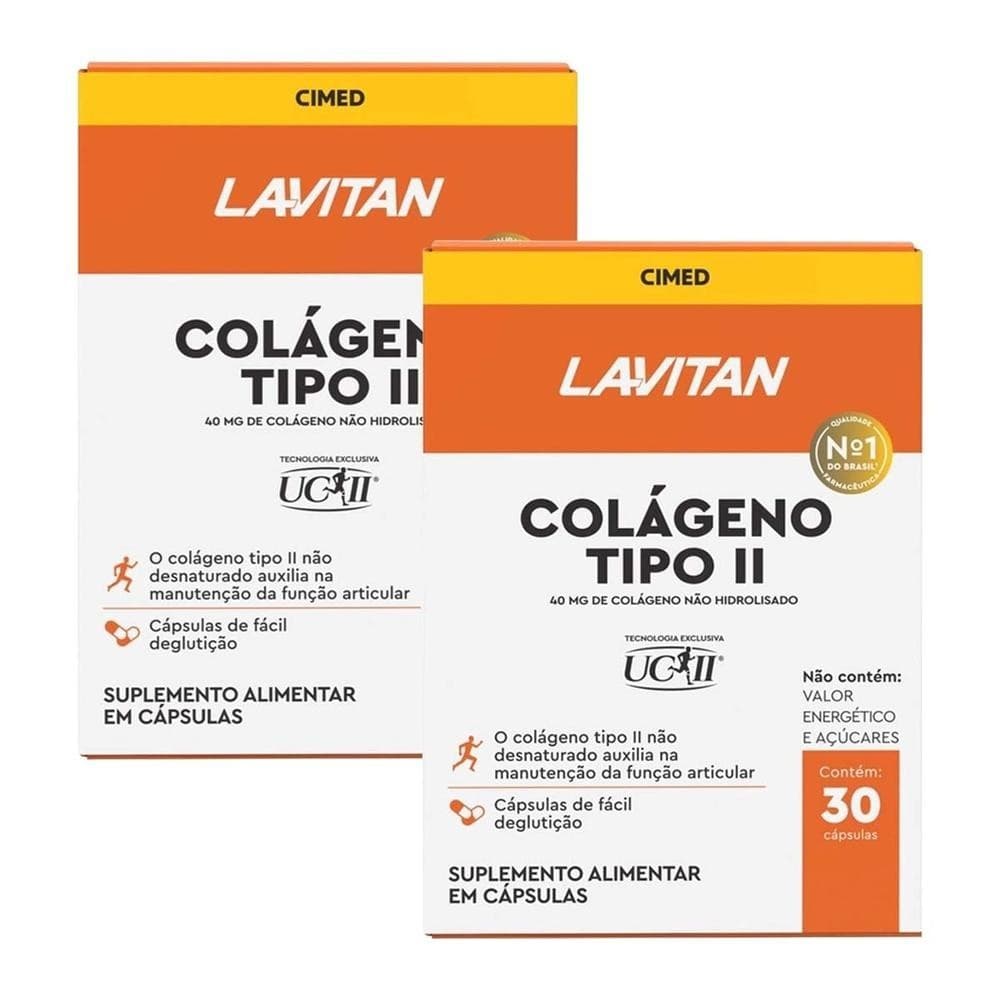 Kit 2 und Lavitan Colageno Tipo II 30 Cps