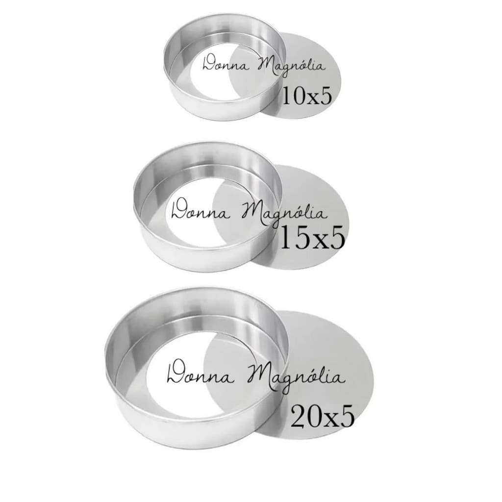 JOGO 3 Forma FUNDO REMOVIVEL  BAIXA 10-15-20 x 5 cm - L26