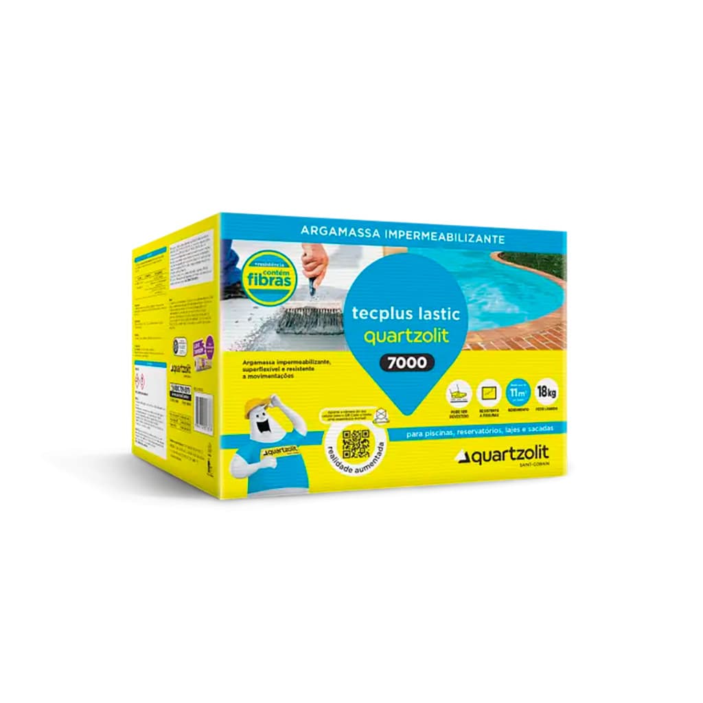 Impermeabilizante Tecplus Lastic 7000 Caixa 18kg Quartzolit