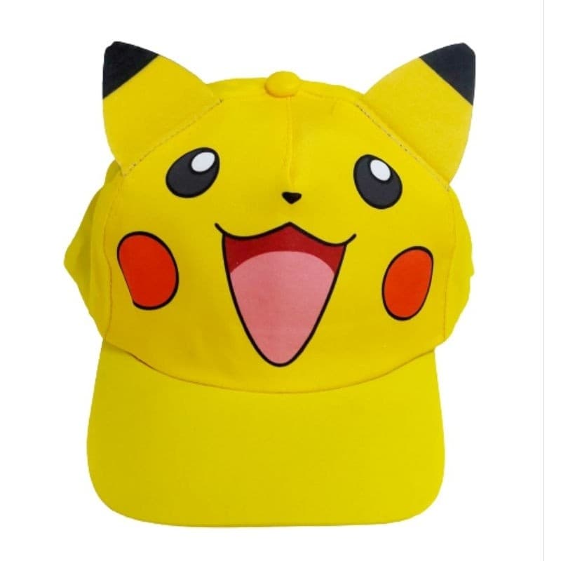 Boné infantil aba reta Pikachu pokemon, Mario, Naruto orelha infantil