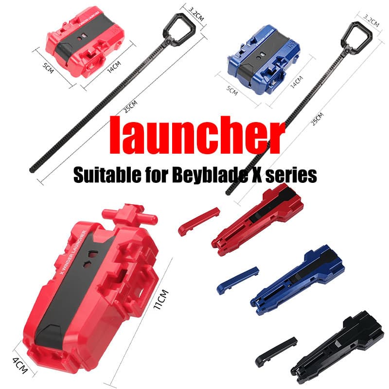 Beyblade X Launcher Acessórios BX 00 Guiador Grip Vermelho Preto Azul