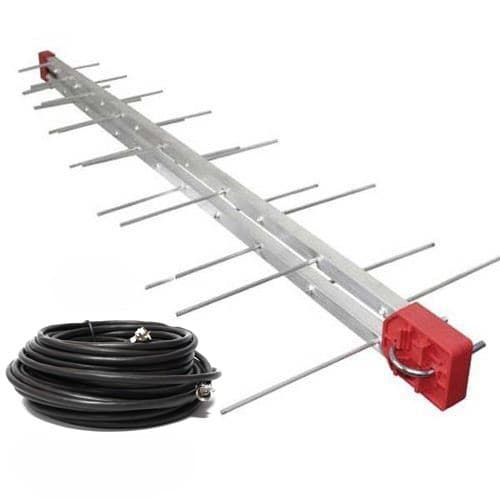 kit Antena Digital 4K Externa Log 28 cabo 10 metros