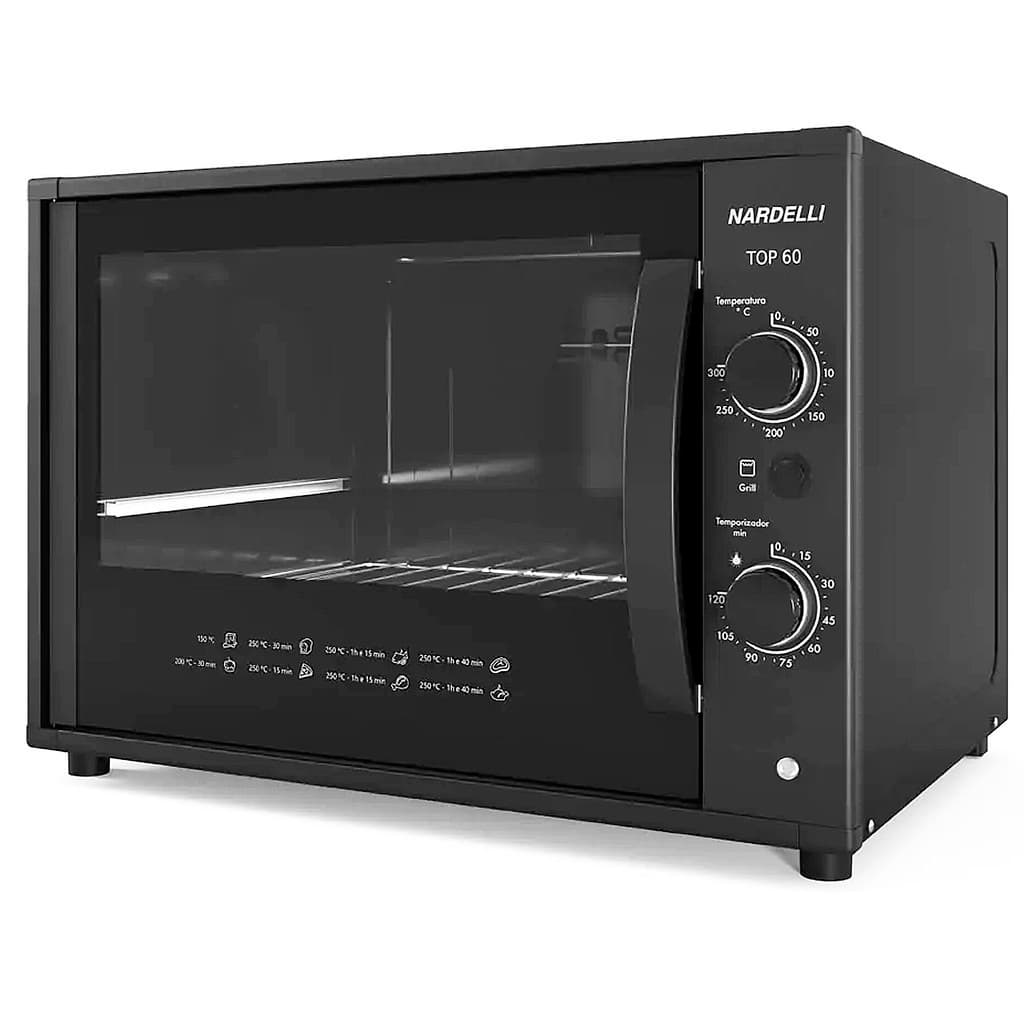 Forno Elétrico de Bancada 60 Litros Nardelli top60 Preto 127V 220V