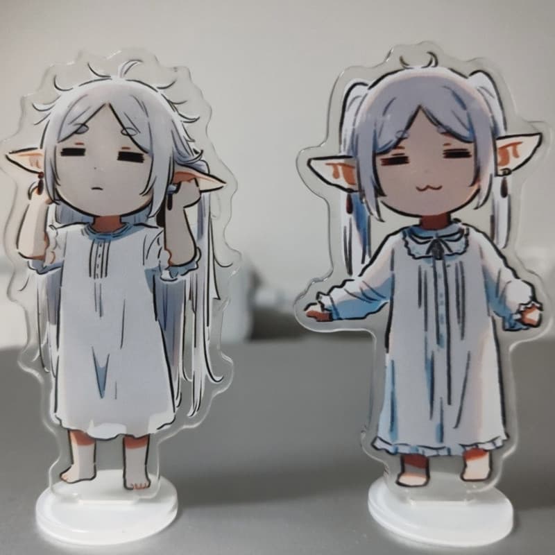 2 Pçs/Set Frieren : Beyond Journey's End Anime Figuras Bonito Acrílico Sinal De Pé Nagi Seishiro Modelo Requintado Decor