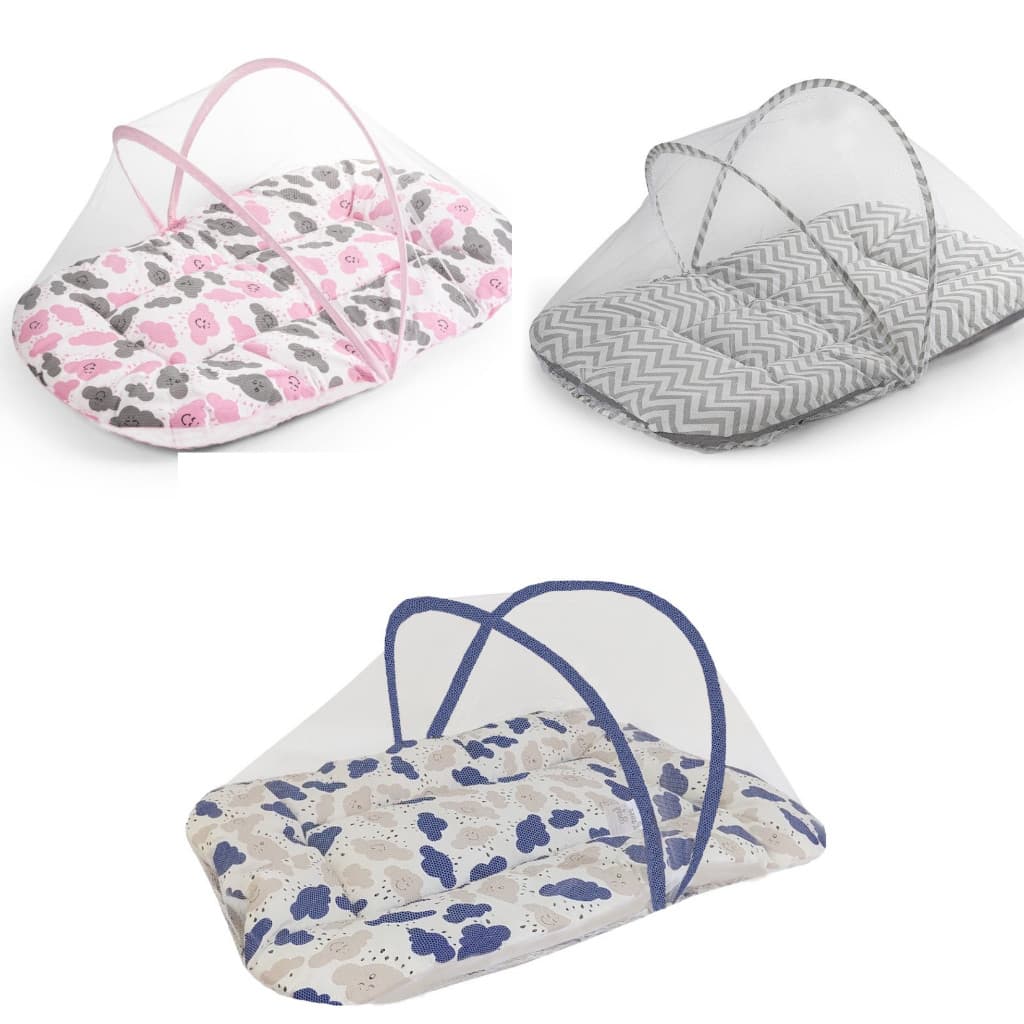 Berço Portátil Com Mosqueteiro Para Bebe Colchonete