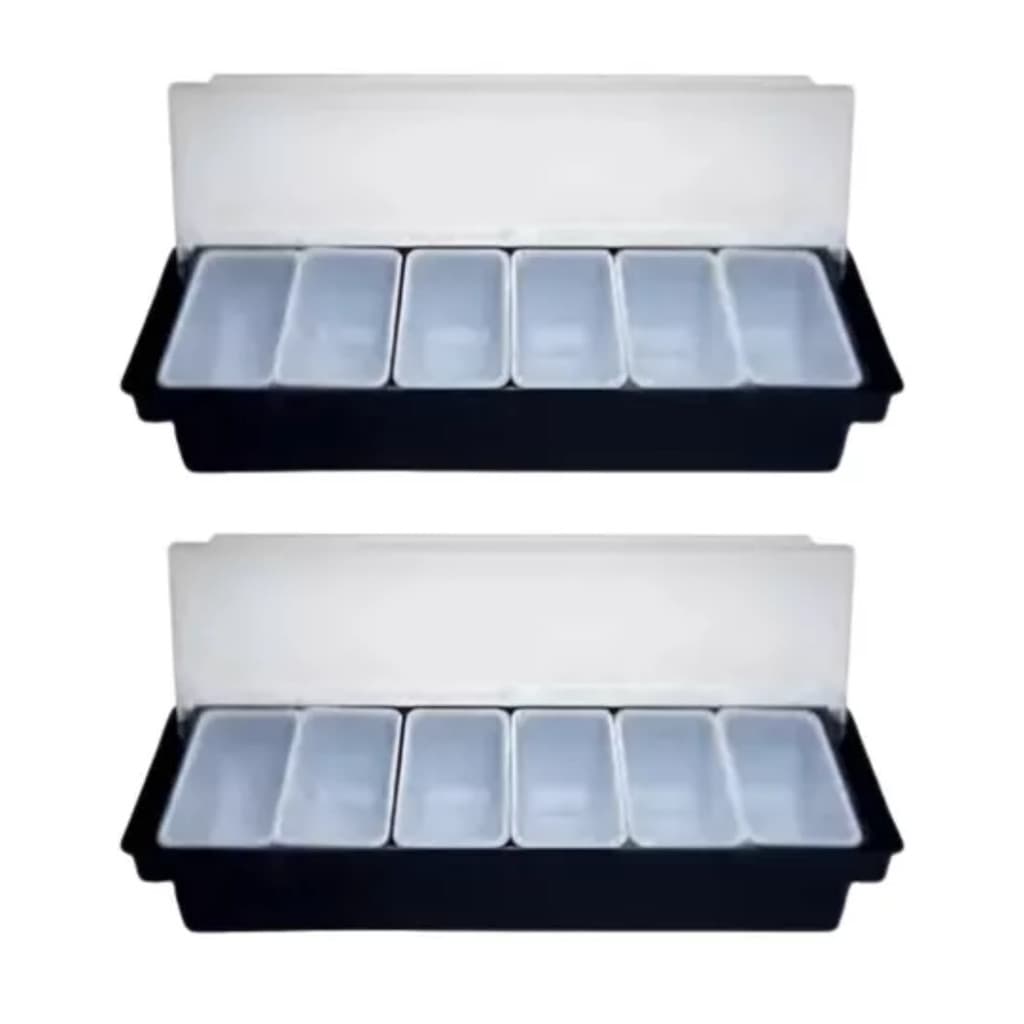 2 Portas Condimentos 6 Divisorias Organizador Barman Frutas