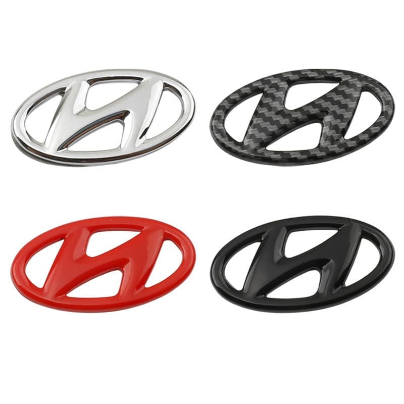 Hyundaicar Auto Volante Emblema Adesivo Decalque Substituição Do Carro Logotipo Para Hyundai Tamanho 6.3 Cm x 3.3