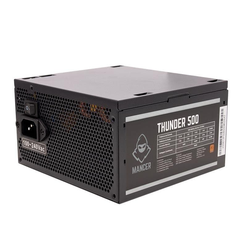 Fonte Mancer Thunder 500W Bronze 80 Plus, MCR-THR500-BL01
