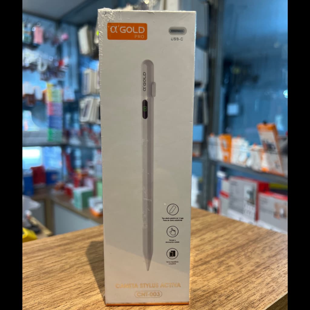 Caneta Stylus Activa Touch Recarregável Compatível com iOS e Android CNT-003