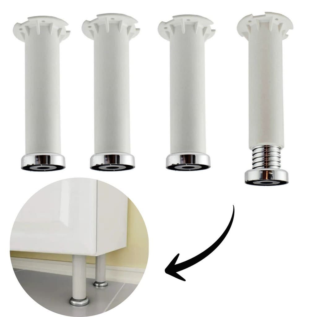 Kit c/4 Pés para Armário Itatiaia com Regulagem de 16 até 17 cm de encaixe