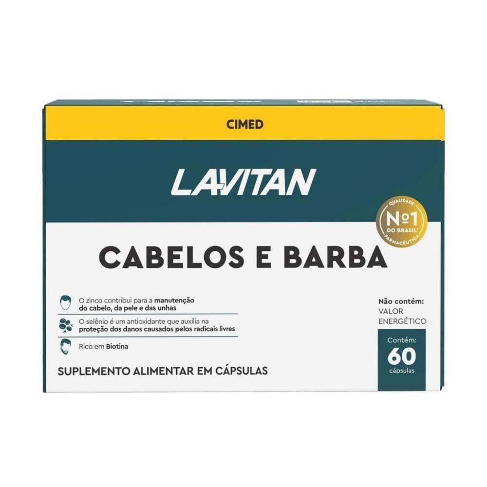 Lavitan Vitamina Cabelo e Barba Homem 60 cps