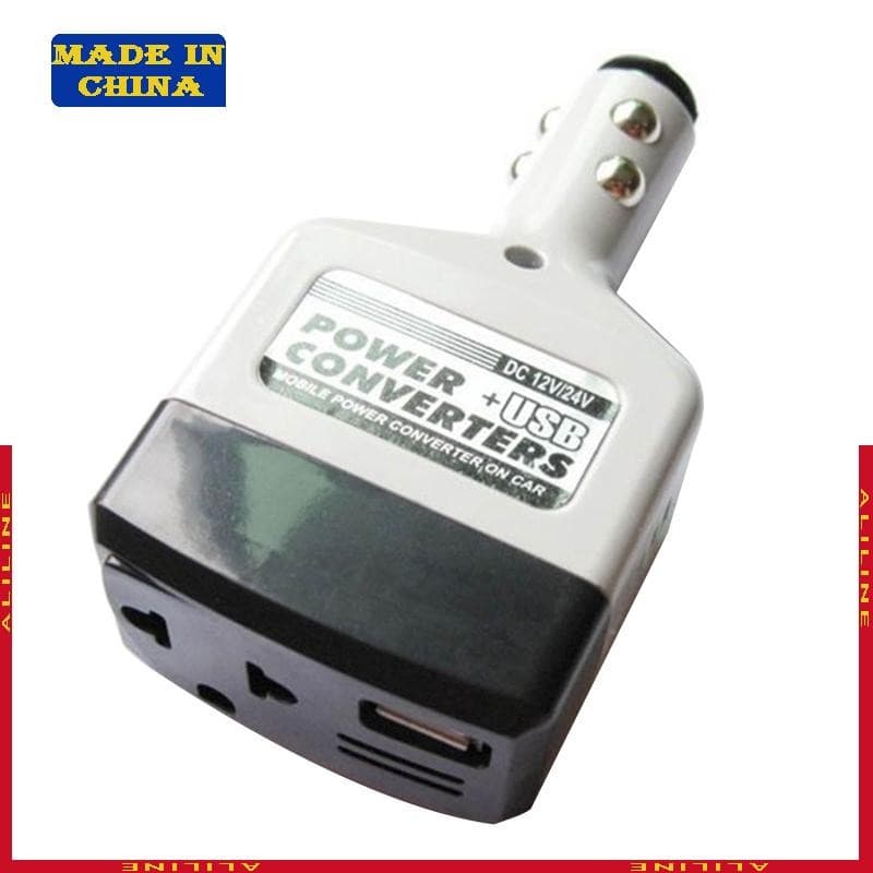 Para 12V 24V AC 220V Inversor Carro Carregamento USB Power So