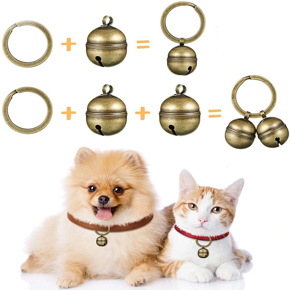 [Sinos Para Coleira De Cachorro Gato , Jingle Bell For Cat Collar , De Latão Encanto Pingente Com Anéis De Chave Colar