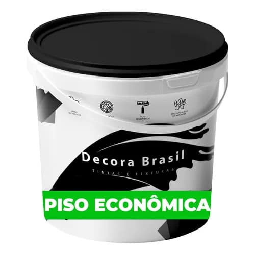 Tinta Piso Econômica Base d'água Externa Interna Decora Brasil Concreto Chão 3,6L 800ml Rendimento