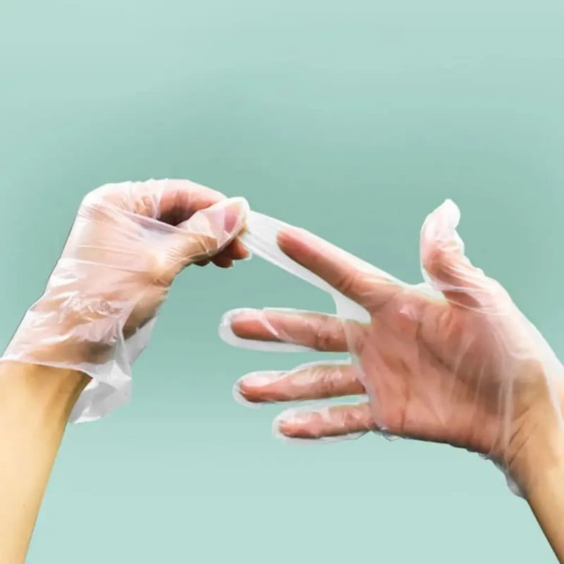 Luvas Descartáveis De Segurança No Trabalho Ácido , Novas Sem Látex TPE De Qualidade Alimentar , De Limpeza Transparente