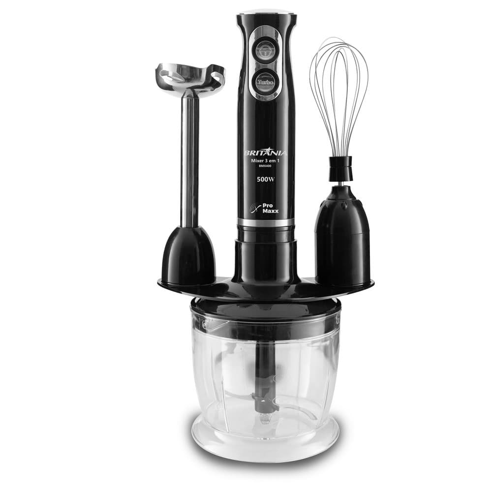 Mixer De Alimentos Britânia BMX400P 3 em 1 500W Preto