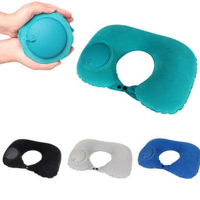 Travesseiro De Viagem Avião Inflável Leve Portátil Pescoço Automática Inflável Cervical Travesseiro