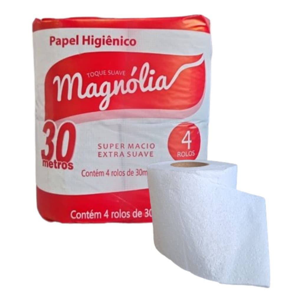 Higiênico Folha Simples Rolinho De 30 Metros pacote com 4 rolinhos