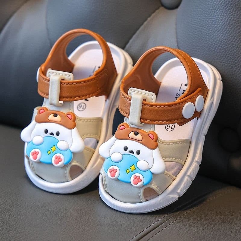 Chinelos Infantis Baotou Antiderrapantes Sandálias Anticolisão Internas E Externas