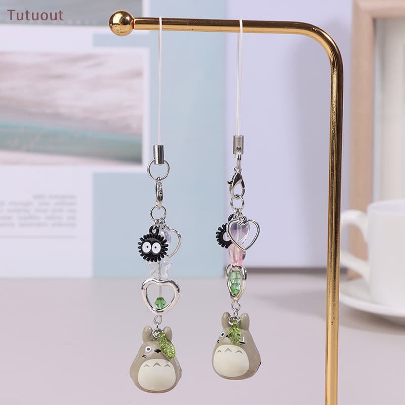 TUTU Japonês Anime Totoro Telefone Cordão Dos Desenhos Animados Pingente De Móvel Chaveiro Anti-Perdido Tiras Celular Ca